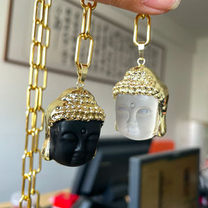 Offre Spéciale <span class=keywords><strong>Or</strong></span> Plaqué Grand Noir Obsidienne <span class=keywords><strong>Bouddha</strong></span> Collier Naturel <span class=keywords><strong>Jade</strong></span> Pierre <span class=keywords><strong>Bouddha</strong></span> Pendentif Collier Bijoux <span class=keywords><strong>En</strong></span> Gros - Product Image 2