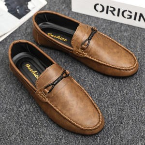 Mocassins en cuir PU pour hommes, mocassins bon marché en vente en gros, chaussures décontractées à enfiler, chaussures <span class=keywords><strong>bateau</strong></span> pour hommes - Product Image 2