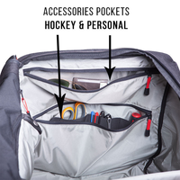Sac de transport pour équipement de hockey sur glace pour hommes, style hip-hop, avec fermeture éclair, en polyester durable, design respirant, haute qualité