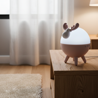 Lampe de projection mini cerf en ABS, rechargeable par USB, projecteur ciel étoilé, veilleuse écologique, machine à sons pour chambre d'enfant et de bébé