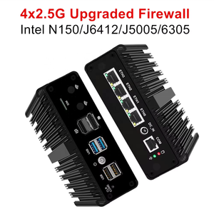 Nouvel ordinateur industriel mini sans ventilateur 4*Lan N100 N150 J6412 <span class=keywords><strong>J5005</strong></span> 3G/4G Ubuntu OpenOPNsense RJ45 Linux Box - Product Image 1