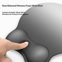 Tapis de souris ergonomique avec support de poignet amélioré, pour protection des tendons, avec base en silicone, pour le bureau, pour femme, à dégradé de couleurs