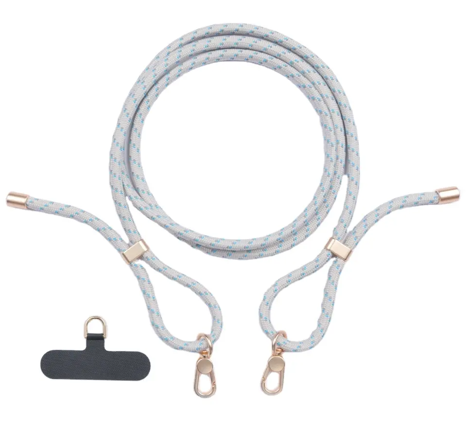 Kalung tali gantungan ponsel kustom gaya baru tali casing ponsel Universal dapat disesuaikan dengan tambalan kain Oxford