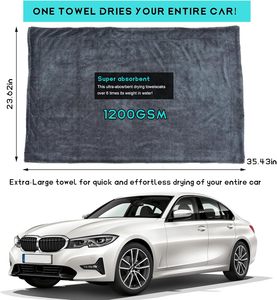 Serviettes de voiture en microfibre tissée 800Gsm 850Gsm 1000Gsm séchage rapide pour l'entretien et le detailing - Product Image 2
