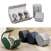 Montre de luxe personnalisée en cuir saffiano pour hommes, 1 à 8 emplacements, étui de voyage avec logo en relief, boîte à montre personnalisée
