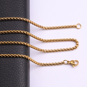 Wholesale Waterproof Tarnish‑Resistant Stainless Steel <b>Box</b> <b>Chain</b> Gold <b>Silver</b> Black Tone Jewelry Accessory Necklace - Product Image 4