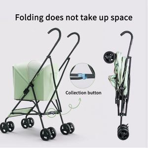 JXB Personnalisation en gros tout terrain facile à manœuvrer Chariot pliable <span class=keywords><strong>pour</strong></span> <span class=keywords><strong>animaux</strong></span> de compagnie avec système de freinage - Product Image 2