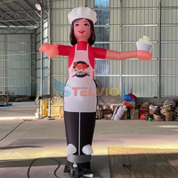 Homme gonflable publicitaire de 3 m, utilisé pour la publicité extérieure, danseur aérien avec souffleur