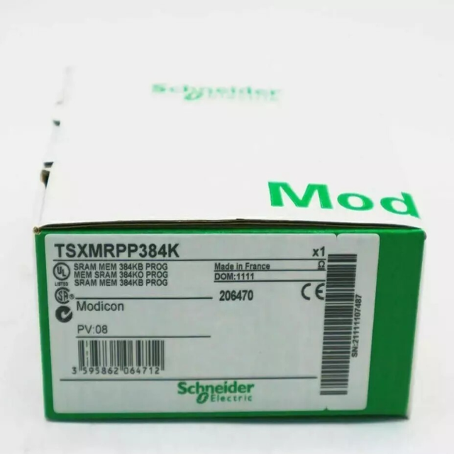 TSXMRPP384K Modicon Premium PCMCIA SRAM Memory Card 384KB