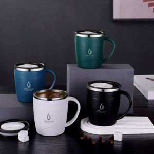 500ml 304 Stainless Steel Double-Wall <b>Insulated</b> Coffee <b>Mug</b> for Business Use with Handle - Product Image 1