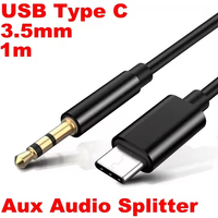 Typ C 3,5mm Audio-Aux-Kabel USB-C 3,5mm Adapter Splitter 1m Stereo-Verlängerung Auto-Aux-Kabel für Computer