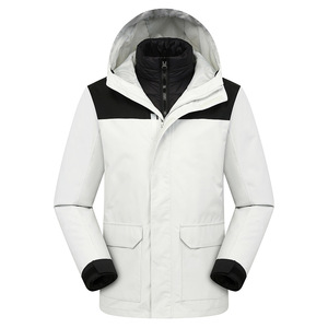 Veste matelassée à capuche 3-en-1 pour homme et <span class=keywords><strong>femme</strong></span>, décontractée, pour l'extérieur, coupe-vent, imperméable, respirante, <span class=keywords><strong>ultra</strong></span>-légère et chaude - Product Image 1