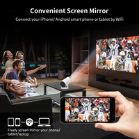 Projecteur LCD HY300 HiFi 4K Android 11 Portable d'Extérieur pour Téléphone avec Wifi6, Mini Projecteurs de Cinéma Intelligents Lampe LED