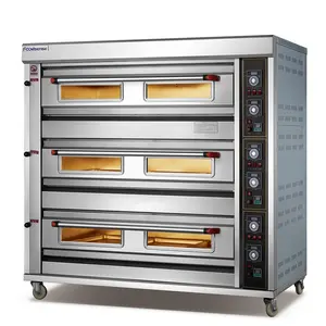 Bakkerij Oven Prijzen, Industriële Enkele/Dubbele/Drie-Layer Dek Gas Oven Voor Taart Brood Pizza Bakken