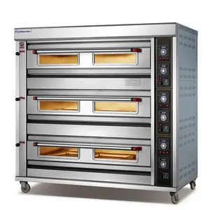 Harga Oven Roti, Oven Gas Dek Tunggal/Dobel/Tiga Lapis untuk Memanggang Pizza Roti Kue