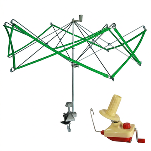 AA0044 Ensemble enrouleur de fil et dévidoir | Enrouleur de Fil Vert et Bobineur Manuel Combinés pour Outils de Tricot et de Crochet - Product Image 1