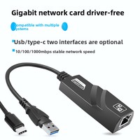 Adaptador USB 3.0 a RJ45 Gigabit Ethernet, Tarjeta de Red Externa con Cable de 1000 Mbps