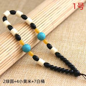 Collana di Moda con Perline di Legno a Forma di Ali di Pollo, Accessorio con Cordino e Fionda - Product Image 6