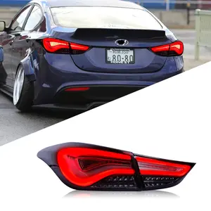 For Hyundai Avante i35 Elantra MD LED Tail Lamp Back Light 2011 To 2014 Year Smoke Black WH