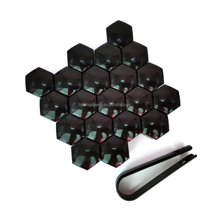 उच्च गुणवत्ता 20 पीसी 17 मिमी मैट ब्लैक व्हील नट बोल्ट के लिए कवर - Product Image 2