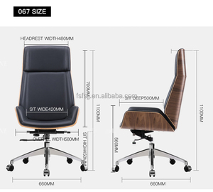 High Back Leather Executive <strong>Chair</strong> Aluminum 5-Star Base Modern Design <strong>Swivel</strong> Office <strong>Chair</strong> with Synthetic Leather on <strong>Sale</strong> - Product Image 5