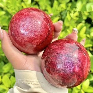 Esfera de Piedra Lunar Roja Pulida al por Mayor, Cristal Natural Curativo para Meditación y Decoración del Hogar - Product Image 4