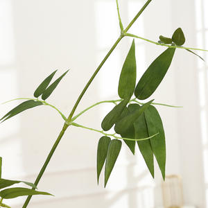 Nouvelle Collection 2026 : Branche de feuille de <span class=keywords><strong>bambou</strong></span> artificielle de luxe, toucher réel, 1,2 m de long, pour décoration de mariage et d'hôtel (vente en gros) - Product Image 4