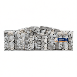 Cesto Gabionico Arcuato in Ferro Zincato 157.5x11.8x31.5 Pollici per Decorazione Giardino Esterno - Product Image 1