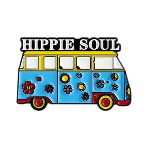 Pin Metálico Hippie Soul Bus, Diseño Vintage <span class=keywords><strong>de</strong></span> Camioneta, Chapado en Níquel Negro, Insignia para Solapa, Joyería para Mochila, Regalo, Venta al por Mayor - Product Image 6