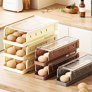 Stackable Trứng Trong Suốt Hộp Có Thể Gập Lại Gà Trứng Chủ Với Trượt Thiết Kế Thuận Tiện Lưu Trữ Bin Cho Nhà & Nhà Bếp - Product Image 4