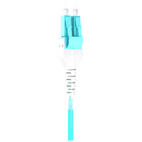 1m (3ft) Fiber Patch Cable2 Fibers LC UPC Duplex to LC UPC Duplex Multimode OM4 Riser OFNR2.0mm Tight-Buffered Aqua