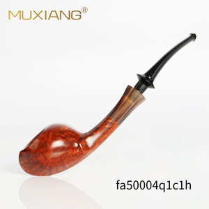 Muxiang Wooden Tobacco Pipe Handmade Briar Free Type With Ring For Smoking - Product Image 2