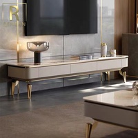Nouveau design moderne en pierre de marbre, meuble mural de luxe pour la maison, meuble tv en bois