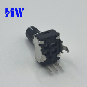 Potenciómetro giratorio horizontal de 9mm Cono lineal de 3 pines 1K-100K <span class=keywords><strong>Ohm</strong></span> Muestras gratis para PCB/equipo de audio - Product Image 4