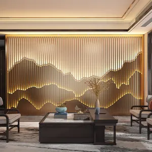 Interieur Luxe Hotel Vestibule Scheidingspanelen Rvs Crystal Room Divider Panelen Scherm Scheidingswand Wand Scheidingswand