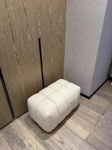 Lamb Velvet Bench Luxury Hotel Entrance Ottoman Wholesale Manufacturer OEM ODM Custom Size Bedroom <b>Sofa</b> <b>Stool</b> - Product Image 6