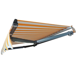 Toldo Retráctil Manual de Aleación de Aluminio <span class=keywords><strong>con</strong></span> <span class=keywords><strong>Lona</strong></span> de Poliéster Anti-UV, Toldo Extensible para Ventana y <span class=keywords><strong>Terraza</strong></span> <span class=keywords><strong>con</strong></span> Cubierta Extraíble - Product Image 5