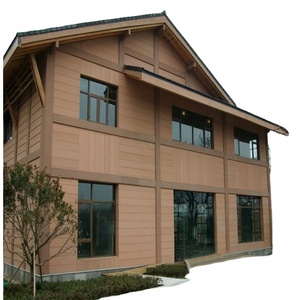 Gỗ Nhựa Composite WPC Vườn Tường Panel Gỗ Trang Chủ WPC Trường Hợp Đúc Sẵn Romania Prefab Nhà Ngoại Thất WPC Cabin Gỗ - Product Image 5