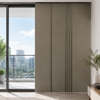 Persianas Verticales de 4 Rieles Ajustables con Protección de Privacidad 100% Blackout, con Cordón Manual, para Puerta Corredera