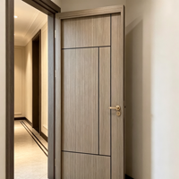 Porte battante en PVC-U avec double vitrage trempé, légère, économique, bien étanche et insonorisée pour projets hôteliers