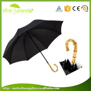 Promotion Straight Automatic <b>Umbrella</b> Wooden Hook Handle Premium <b>Umbrella</b> - Product Image 6