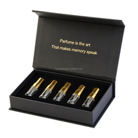 Kit de découverte d'huiles parfumées 5 pièces avec logo personnalisé, flacons multi-parfums, coffret de découverte de parfums, échantillons testeurs, boîte en papier