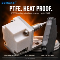 Kit de capteur de proximité carré Domenzi en PTFE avec processeur inclus, 250°C, 25 mm, IP67, câble de 5 m pour l'entretien des fours et des fours à combustion lente