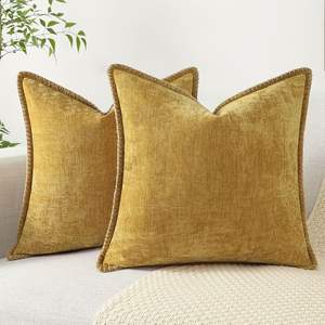 Plaine Style nordique couleur unie Chenille oreillers bureau canapé coussins couverture <span class=keywords><strong>voiture</strong></span> taie d'oreiller salon taies d'oreiller lombaires - Product Image 3