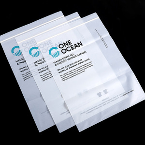 Écologique PLA Recyclable En Plastique Fermeture Éclair Estampage À Chaud Personnalisable Fond Gousset Sac pour Vêtements Chaussures Chaussettes Utilisation - Product Image 5