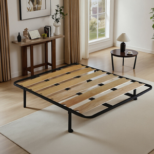 Base de Cama Metálica Residencial para Interiores con Somier de Láminas Ventiladas y Curvadas, Simple, para <span class=keywords><strong>Colchones</strong></span> de Espuma de Varios Tamaños - Product Image 4