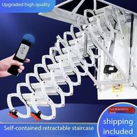 Échelle télescopique invisible pour l'intérieur et l'extérieur, échelle manuelle pliable murale pour grenier