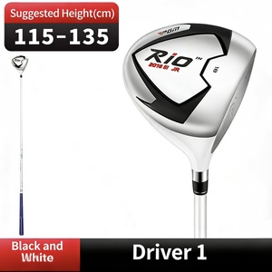 Clubs de <span class=keywords><strong>golf</strong></span> pour enfants noirs, type Driver, à lancement rapide, contrôle facile et stabilité, avec tête en graphite et housse de protection, pour l'entraînement et les sports de plein air - Product Image 2