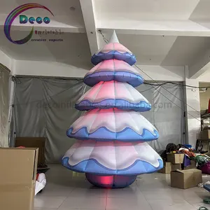 New design blue inflatable Christmas tree with LED lights for Christmas decoration