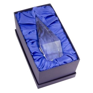 TROPHÉE PYRAMIDE DE CRISTAL K9-h 160mm Plaque en Verre Cristal Imprimée UV pour Cadeaux de Salon Professionnel et de Bienvenue - Product Image 3